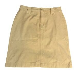 Banana Republic Stretch Womens Size 4 A Line Skirt Khaki Beige